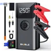 8000A 12V Jump Starter 150PSI Air Compressor, QC3.0 USB, LED Torch