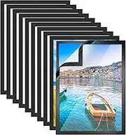 10 Pack Diamond Art Frame Set 12 x 16 Inch Magnetic Diamond Picture Frames Self Adhesive Picture Frames Canvas Photo Frames Painting Art Accessories Wall Window Door Decor(10)