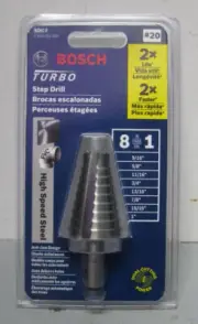 Bosch SDC7 9/16" - 1" High-Speed Performance Steel Turbo Step Drill Bit