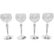 Nachtmann Traube 6.75” Tall Cut Crystal Hock Cordials Germany-NEW-Mint-Set of 4
