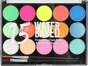 Kids Face Paint Kit 15 Colors Water Based Face Body Painting Palette Washable Makeup Kit for Cosplay Party Halloween (Type B)