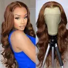 Chocolate Brown Color 4# Brazilan Body Wave Lace Frontal 13x5 Human Hair Wigs
