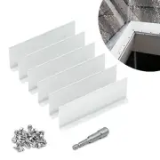 6 Pack Aluminum Gutter Valley Splash Guards, Rainwater Roofing Gutter Guard, ...