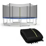 Trampoline Replacement Protection Enclosure Net with Zipper-12 ft - Color: Black