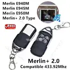 For Merlin+ 2.0 E945M E950 E943 Garage Gate Door Remote Control 433.92mhz