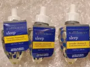 Bath Body Works 3 refills RARE wallflower SLEEP Lavender Chamomile aromatherapy
