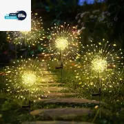 AMXGPT Solar Lights Outdoor Garden, Solar Firework Lights 120LED 4Pack, Starburs