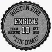 Boston Engine 10 Unique Shape The Dime Tech Rescue NEW Fire Patch -