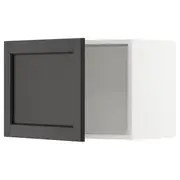 METOD wall cabinet, white/Lerhyttan black stained, 60x37x40 cm