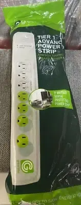 Energy Saving Long Power Strip Surge Protector (Green)