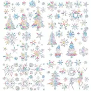 47 Pcs Christmas Window Stickers Anti-Collision Winter Decal for Glass Doors