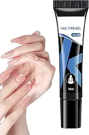 Gel Glue for Nails | Extra Strong Nail Extension Glue Base Coat,Fingernail Polish Base, Long Lasting Tips Art Design Tools for Women Girls