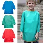 Waterproof Long Sleeve Apron PVC Feeding Apron Sand Tower Smock Apron Kitchen