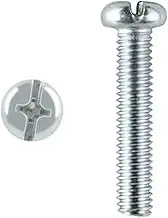 Romak 09115 Phillips Drive Round Head Thread Screw, Zinc Plated, M3 x 15 mm Size, Box of 200