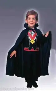 27" BLACK SATIN POLYESTER CHILD CAPE VAMPIRE HALLOWEEN COSTUME ACCESSORY