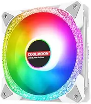 COOLMOON AS2 Hydraulic Bearing RGB Computer Case Fan 12cm 9-Blade Dual-Aperture Desktop Computer Cooling