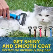 Dog Pet Cat Grooming Comb Brush Undercoat Rake Dematting Deshedding Trimmer N0T7