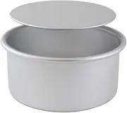 PME Aluminum Round Cake Pan with Loose Base 6x3, Silver, Standard