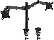 FORGING Mount Dual Monitor Desk Mount，Dual Monitor Stand for 2 Screens Up to 30 Inches, 10kg Capacity, Heavy-Duty Fully Adjustable Arms with Grommet Mount/C Clamp Mount
