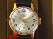 Watch Duxot Swiss made Vintage NOS New small second hand gold plated white dial