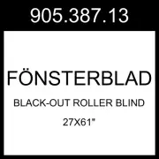 IKEA FONSTERBLAD FÖNSTERBLAD Black-out Roller Blind White 27x61" 905.387.13