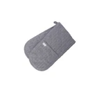 Herringbone Black Cotton Double Oven Mitt Rans