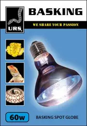 URS 60 Watt Basking Spot Globe UVA Daylight Bulb for Reptiles, Snakes, Lizards