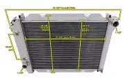 Western Champion 2 Row All Aluminum Radiator for 1967 1968 Ford Thunderbird (for: Ford)