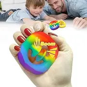 Snappers Fidget Toy, Stress Relief Squeeze Toy, Suction Cup Grip Toy,Squeeze Grab Snap Hand Toy Stress Relief Toy for Autism ADHD,Silicone Grip Toy for Kids and Adults (Multicolored)