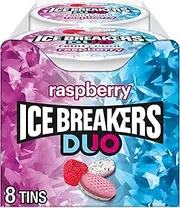 ICE BREAKERS Duo Sugar Free Mints, Raspberry, 1.3 Ounce (Pack of 8)