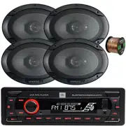 JBL Celebrity100 Single-DIN Bluetooth Stereo, 4x 6x9" 3-Way Flush-Mount Speakers