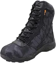 [Wcxixo] Lightweight Military Tactical Boots,Waterproof Hiking Boots, Durable Combat Boots,for Hiking Work Boots,for Men and Women, Black B, 40
