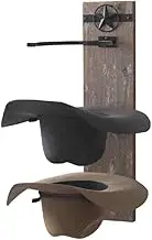 Ryker Ranch Cowboy hat Rack for Wall | Western hat Rack for Cowboy Hats | Rustic Wood and Metal Cowboy hat Hanger for Wall | Cowboy hat Holder