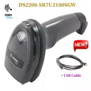 Zebra DS2208-SR7U2100SGW 1D/2D Handheld Barcode Scanner Imager w/USB Cable