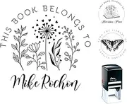 Personalised Floral Book Stamp | From The Library of | Ex Libris | Self-Inking | Library Stamper