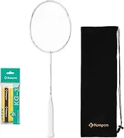 KUMPOO Professional Badminton Racket, Carbon Fiber Badminton Racket, High Tension String Lightweight Badminton Racquet with Badminton Racket Bag for Sports Training Game