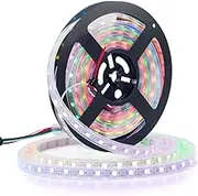 BTF-LIGHTING WS2812B RGB ECO LED Strip, Chasing Effects 5050SMD Individually Addressable 16.4FT 60Pixels/m 300Pixels Flexible Dream Color IP67 for Bedroom DIY Projects DC5V(No Adapter or Controller)