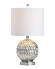 JONATHAN Y Krister 20.5in Glass Metal LED Table Lamp