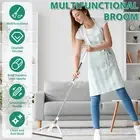 Floor Squeegee Silicone Squeegee Scrubber with Stainless Steel Handle Tojmt