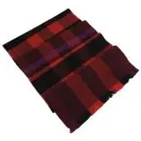 在飛比找遠傳friDay購物優惠-BURBERRY 4080212 簡約格紋混紡羊毛長圍巾.紅