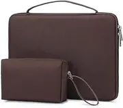 HYZUO 13.3-14 Inch Hard Shell Laptop Sleeve Case for MacBook Pro 14 M4/M3/M2/M1, MacBook Pro/Air 13, XPS 13, 13.8"-13.5" Surface Laptop, HP Spectre X360 13/14, Coffee Brown