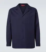 [Gucci] Gucci GG canvas cotton-blend shirt UK 16 blue
