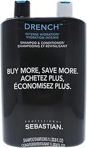 Sebastian Drench Moisturizing Kit for Unisex - 2 Pc Kit 33.8 oz Shampoo, 33.8 oz Conditioner