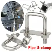 2Sets Right Angle U-bolt Pipe U-clamp With Baffle Squa Bolt New Square Clamp