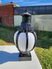 Collins Street Lamp (NEW) and Wrought Iron Lamp Post (ANTIQUE)