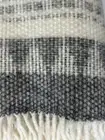 Klippan Wool Throw Blanket Freja Gray Ivory NEW Lambs wool 51" x 79" Pristine