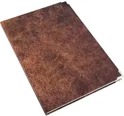 Logbuch-Verlag XXL Notebook DIN A4 Brown Hard Cover in Leather Look Printed Vintage Nostalgia with Silver Metal Corners - Diary Blank Book DIY