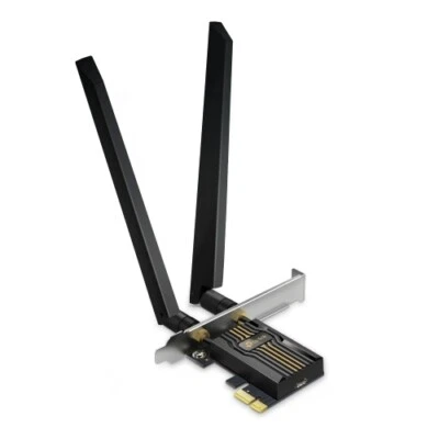 TP-LINK Tri-Band WiFi 6E PCIe Adapter 6GHz 5760Mbps Bluetooth 5.4 Windows 11