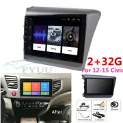 Android 9.1 Quad-core 2+32G 9" GPS Nav 3G 4G BT Wifi For 2012-2015 Honda Civic (for: Honda Civic)