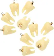 [TEMPNAP] Jewelry Teeth Charms 10pcs Diy Pendant Accessories for Necklace Bracelet and Craft Making